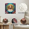 uk.everydayedeals DIY Pearl Painting With Frame - Handmade Self-Adhesive Pearls - Mermaid(25*25cm)