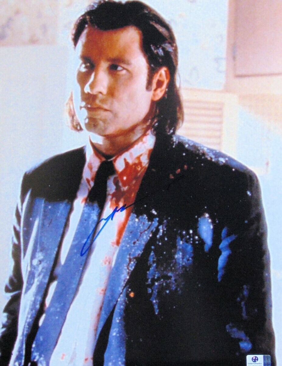 John Travolta Signed Autographed 11X14 Photo Poster painting Pulp Fiction Vincent Vega GV706740