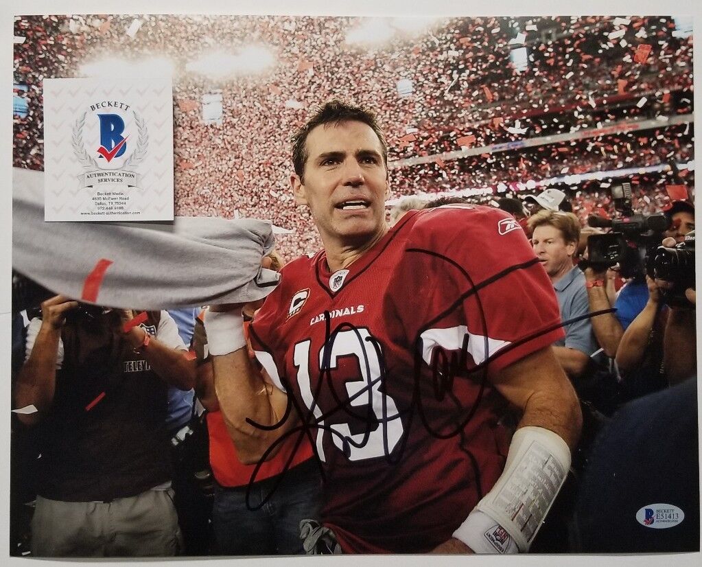 KURT WARNER Signed Autographed ARIZONA CARDINALS 11X14 Photo Poster painting. BAS BECKETT