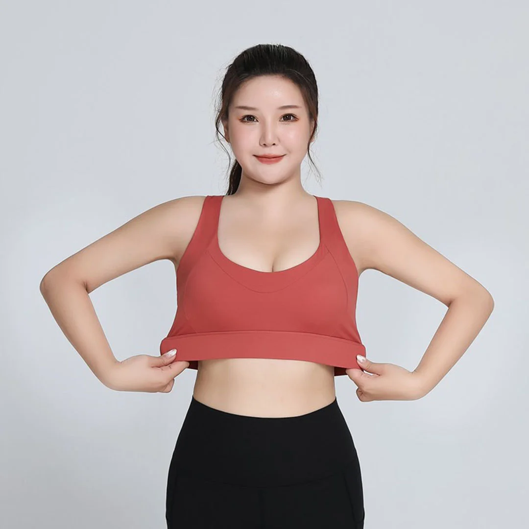 Plus Size Solid Sports Bra