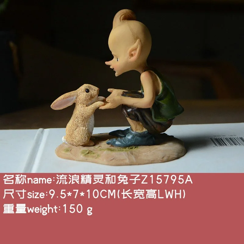 Everyday Collection New Year Fairy Figure Resin Home Decoration Fairy Garden Ornament Accessories Elves Desk Decor Birthday Gift