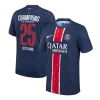 CHAMPIONS #25 PSG Home Authentic Soccer Jersey 2024/25 &ndash; CHAMPIONS OF EUROPE