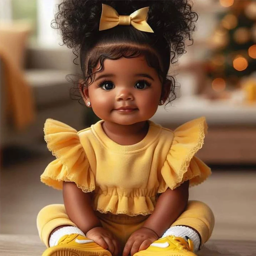 3pcs Diamond Painting - Full Round Drill - Girl(Canvas|30*30cm)