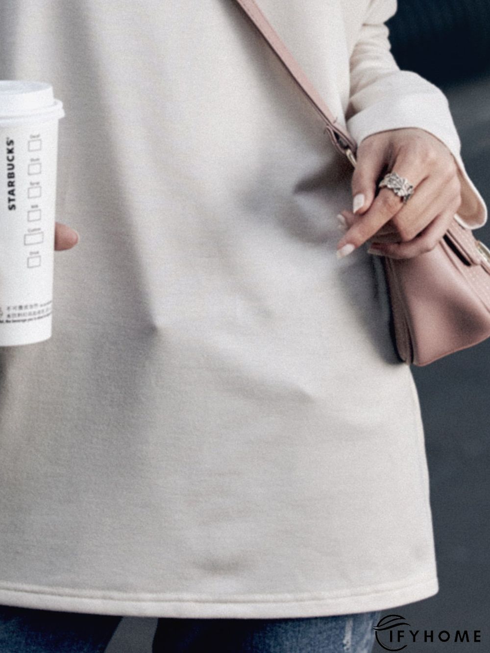 Shift Long Sleeve Solid Cotton-Blend Shirts & Tops | IFYHOME