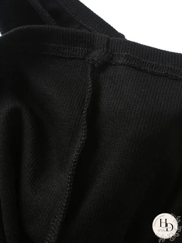 Button Detail Scoop Neck Tank Top