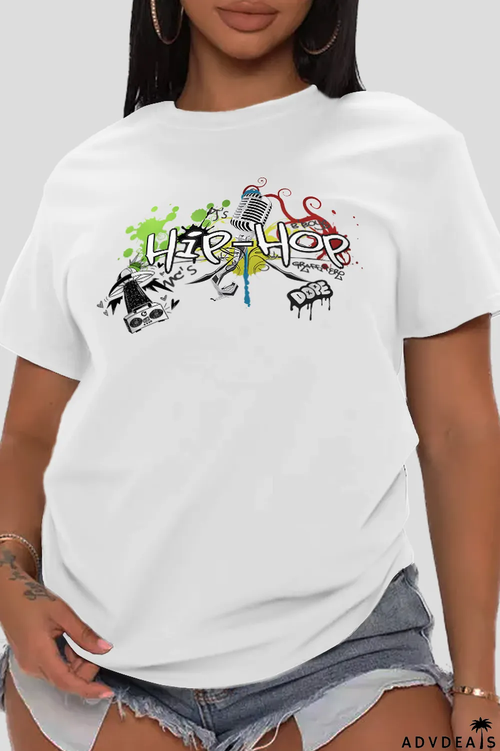 Orange Fashion Casual Print Patchwork Letter O Neck T-Shirts