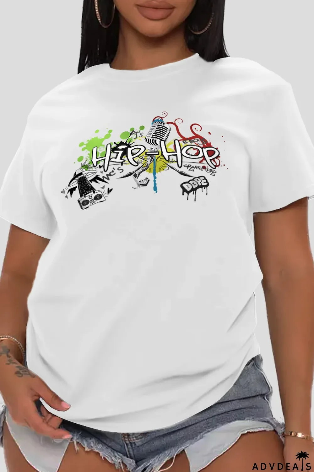 Orange Fashion Casual Print Patchwork Letter O Neck T-Shirts