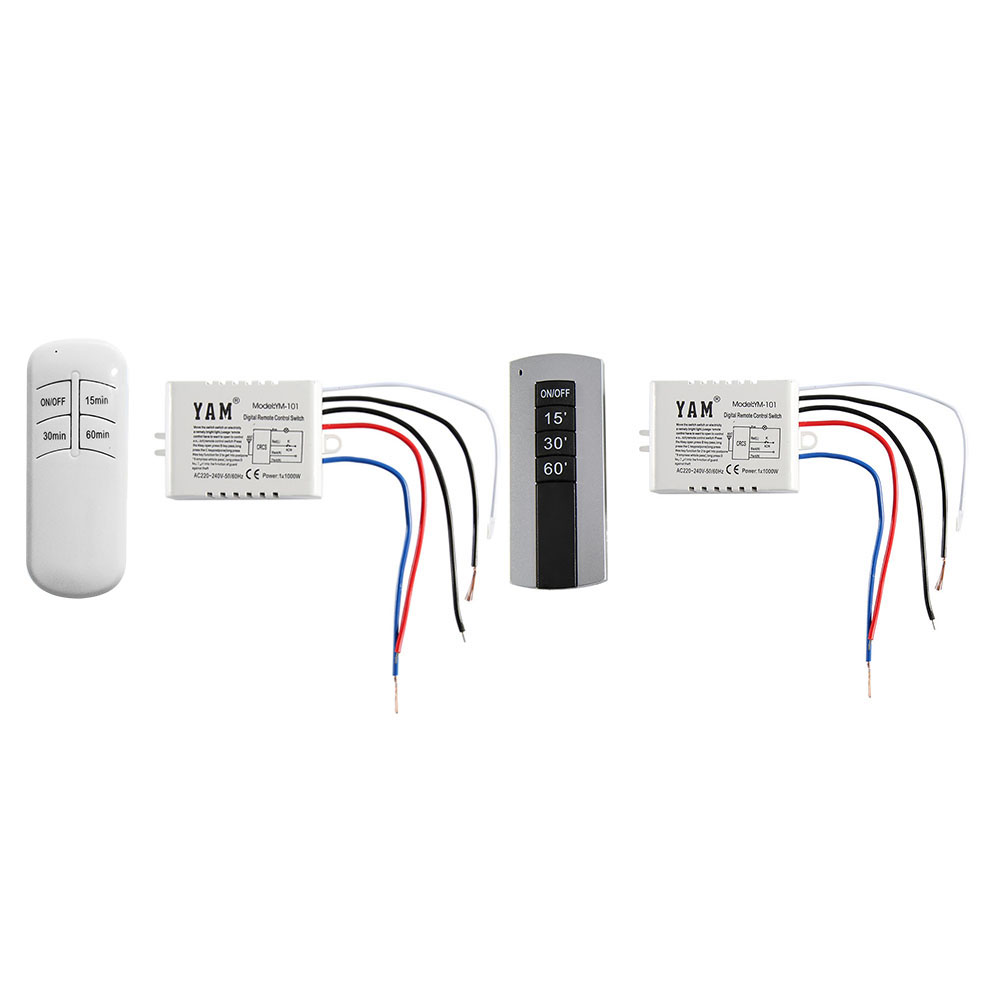 

Wireless ON/OFF Lamp Remote Control Timer Switch + Receiver for UVC Light, White, 501 Original