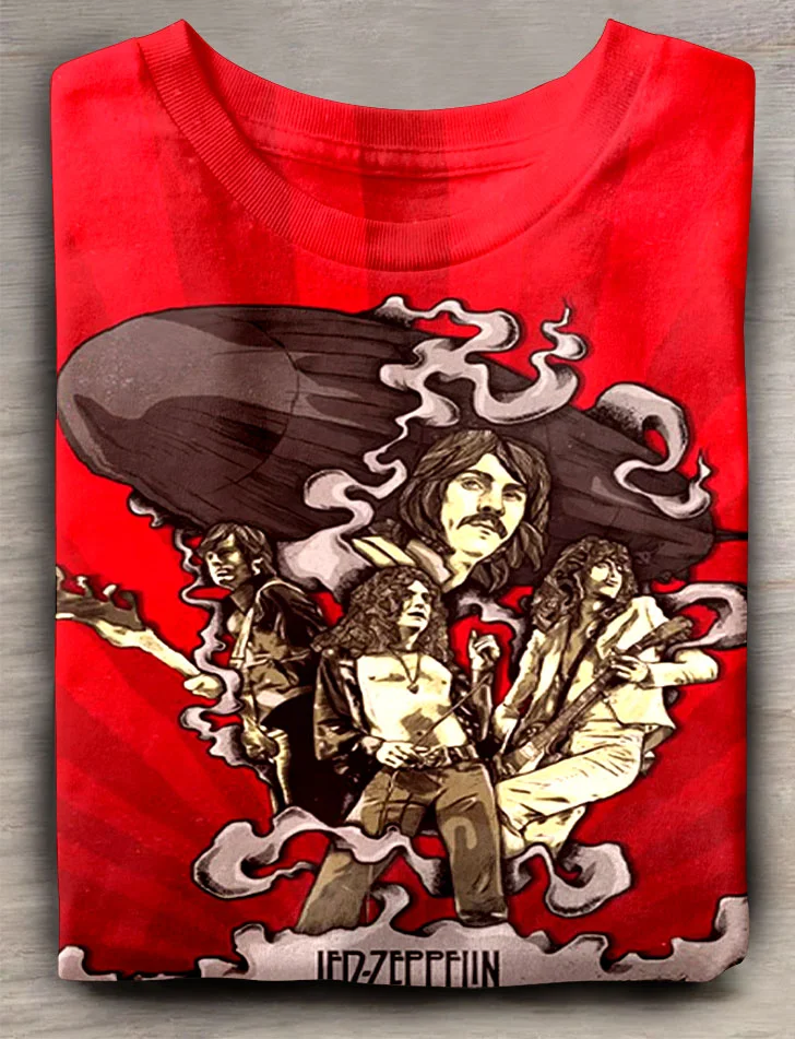 Teecade Teecade Led Zeppelin Art Print T-shirt
