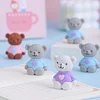 20PCS Lovely Cartoon Bear Erasers for Kids Back to School Student Office Exam Stationery Gift