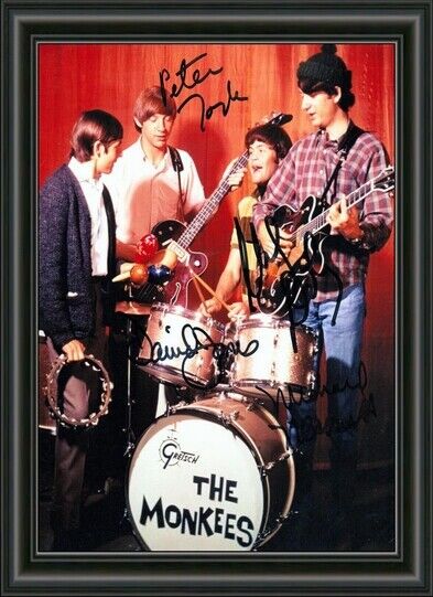 THE MONKEES - BAND - A4 SIGNED AUTOGRAPHED Photo Poster painting POSTER -  POSTAGE