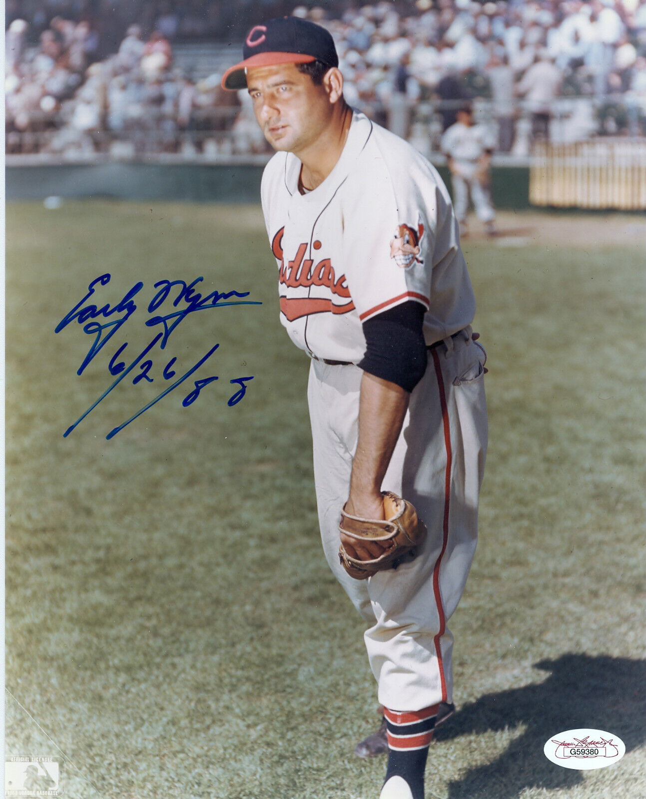 EARLY WYNN CLEVELAND INDIANS SIGNED AUTOGRAPH INSCRIBED 8X10 Photo Poster painting JSA