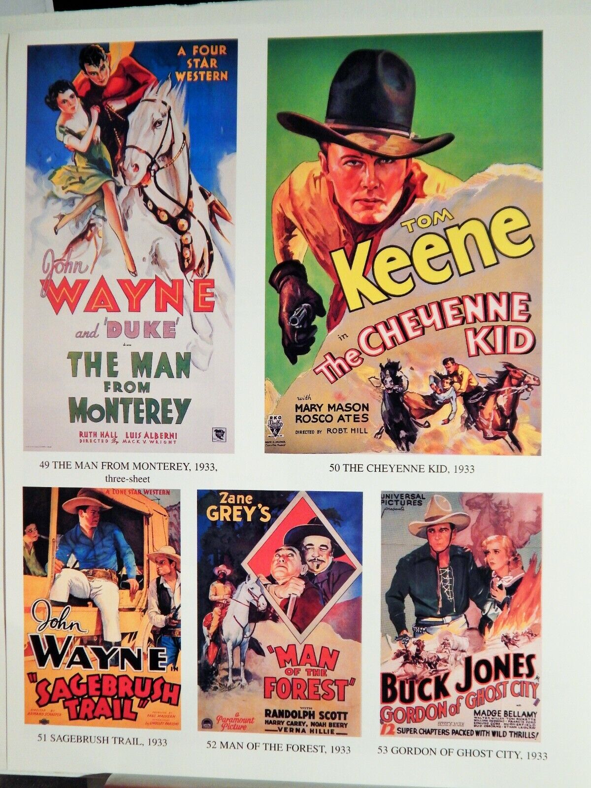 CHEYENNE KID / TOM MIX / SAGEBRUSH TRAI MOVIE POSTER Photo Poster painting HI-DEF(1998 reprint)