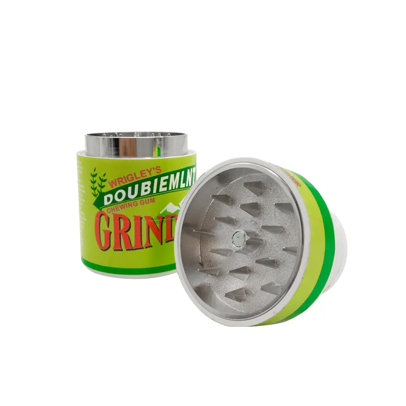 3-Layer Chewing Gum Style Metal Herb Grinder, Creative Discreet Hidden Tobacco Crusher