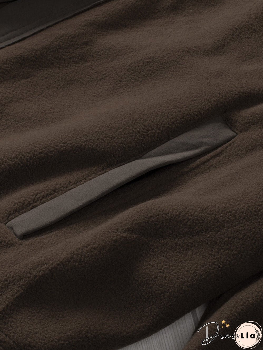 Brown Plush Fleece Button-Up