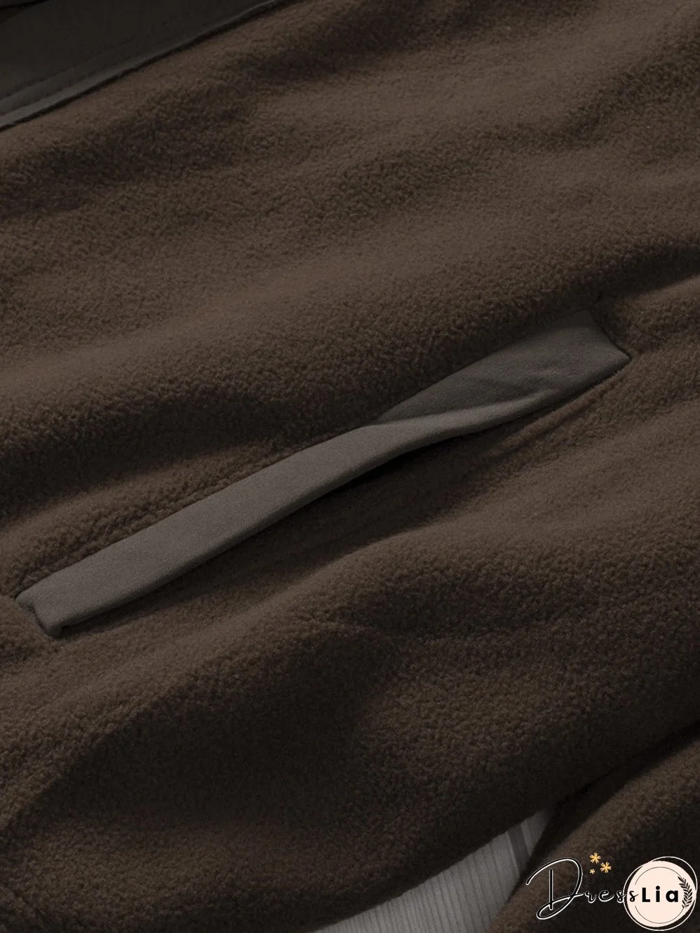 Brown Plush Fleece Button-Up