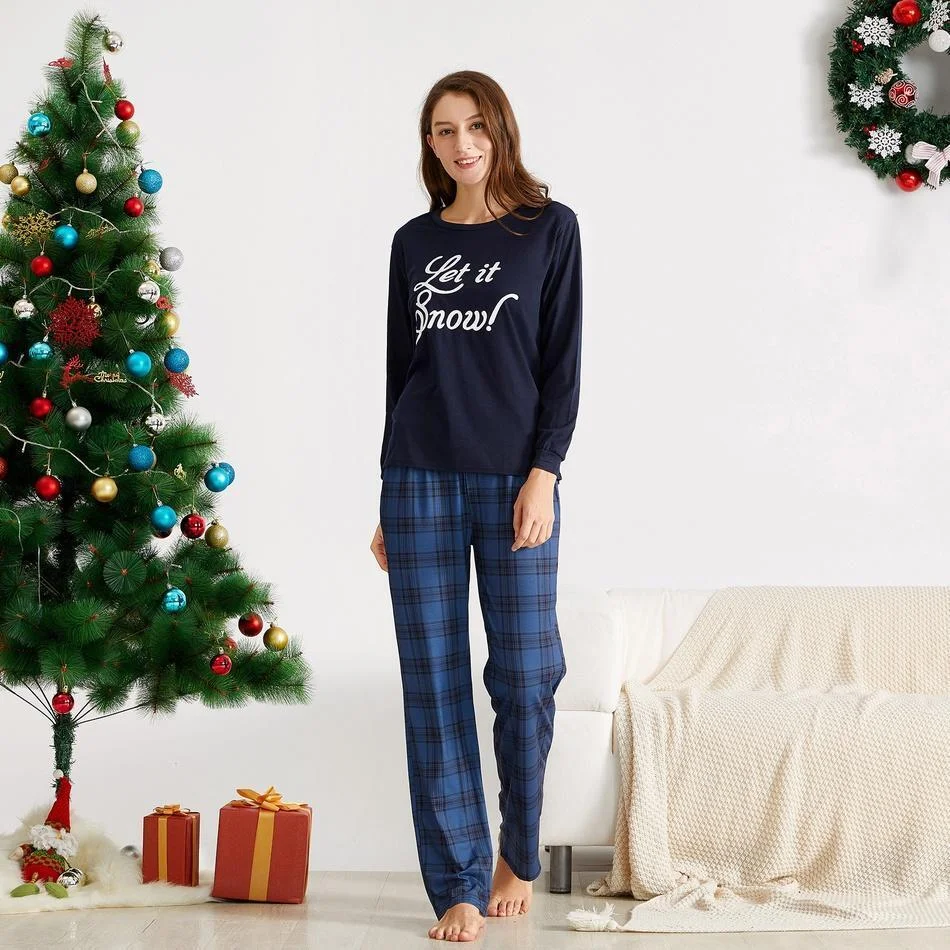 Christmas ' let it Snow ! ' Family Matching Pajamas Set