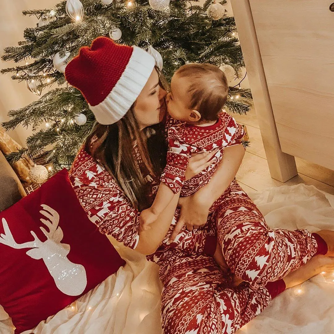 Traditional Christmas Print Family Matching Pajamas Sets