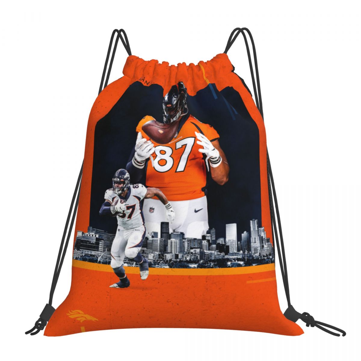 Denver Broncos Noah Fant Drawstring Bags for School Gym