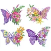 4pcs DIY Diamond Mosaic Stickers for Kids Adult Gift (Flower Butterfly162)