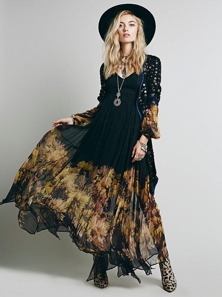 Irregular Hem Chiffon Dress
