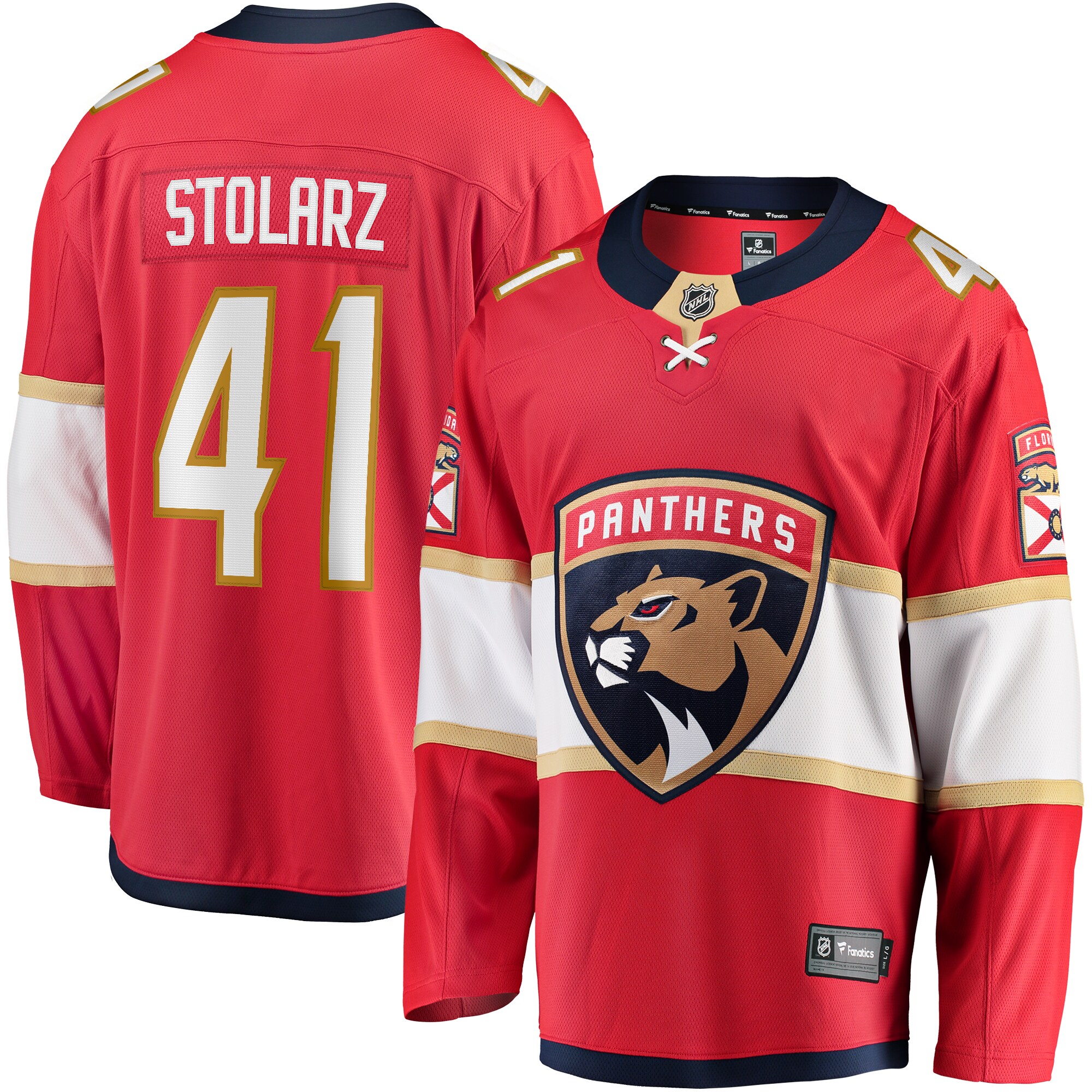 Anthony Stolarz Florida Panthers Fanatics Home Breakaway Jersey &ndash; Red mysite