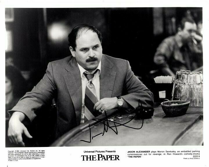 JASON ALEXANDER signed autograph THE PAPER MARION SATURDAY original press Photo Poster painting