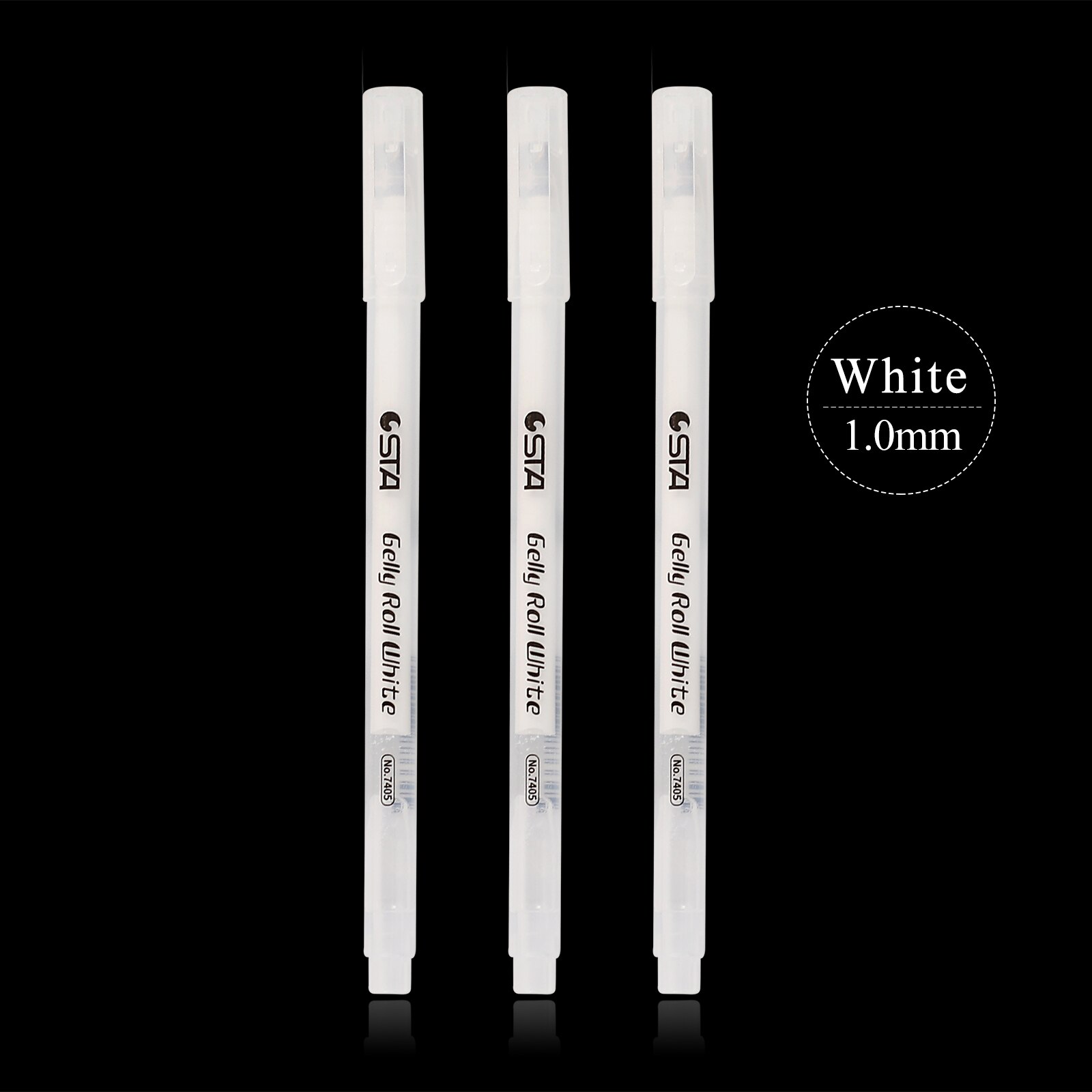 Journalsay 3 Pcs/set Simple High Gloss Gel Pen Set 1mm Smooth Writing Pen