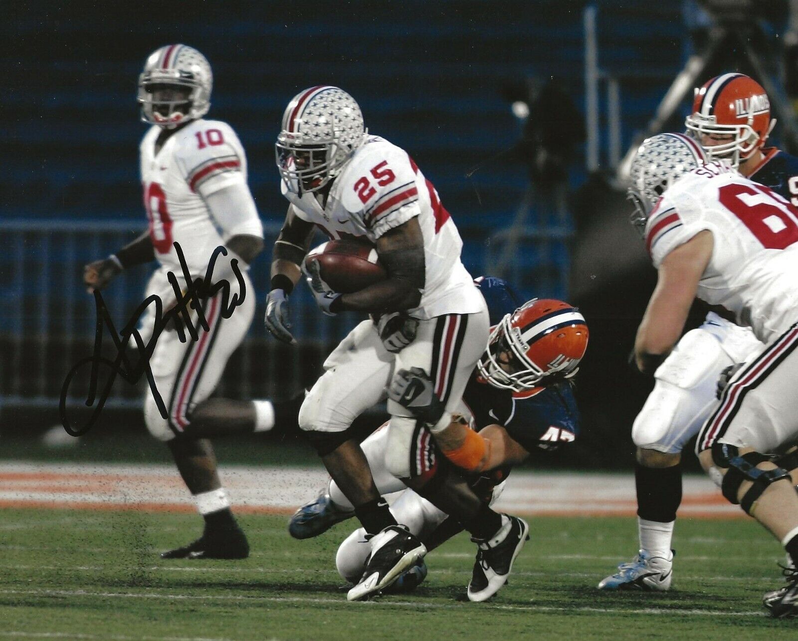 Antonio Pittman signed OSU Ohio State Buckeyes 8x10 Photo Poster painting autographed 7