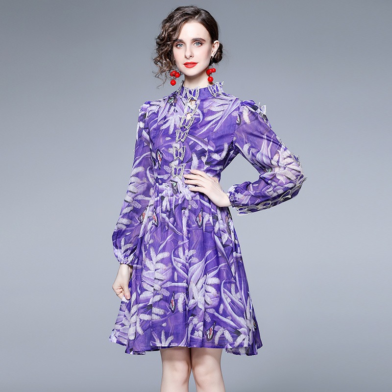  thdmladies Give Him Butterflies Periwinkle Multi Print Dress thedmladies