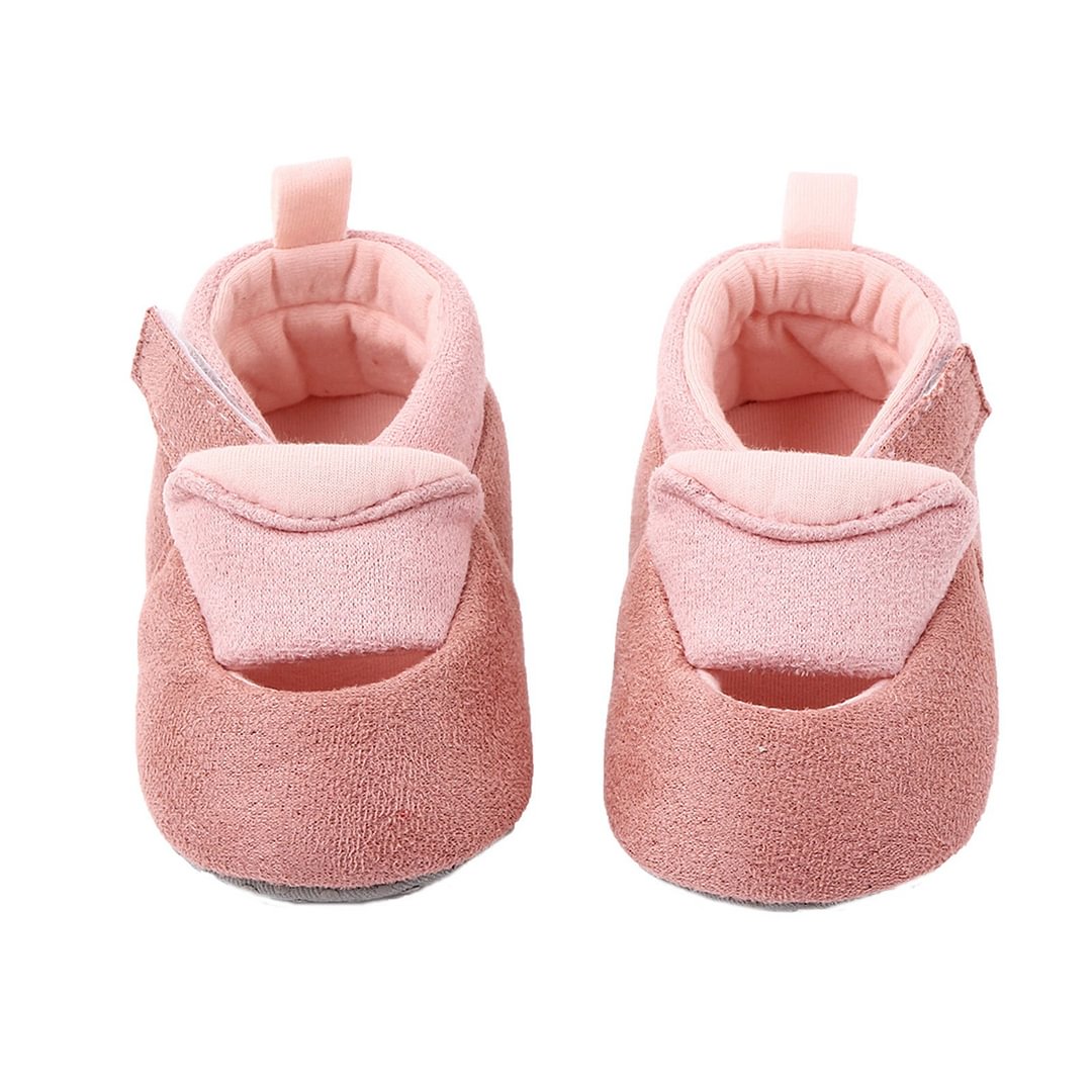 Newborn Toddler Baby Shoes, Anti-Slip Bowknot Cotton Shoes Prewalker Soft Sole Shoes for Baby Girls Solid First Walkers Princess