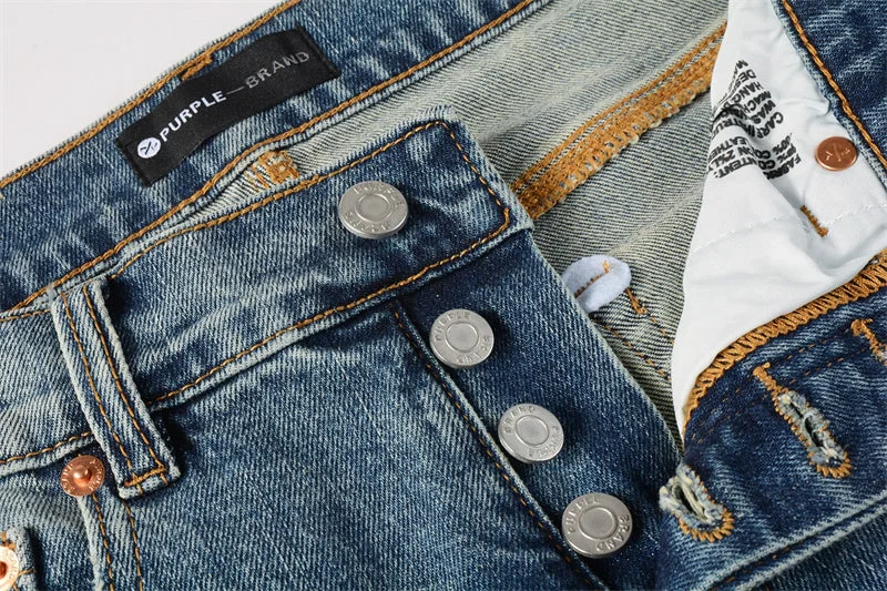 Purple Fashion Jeans 9077