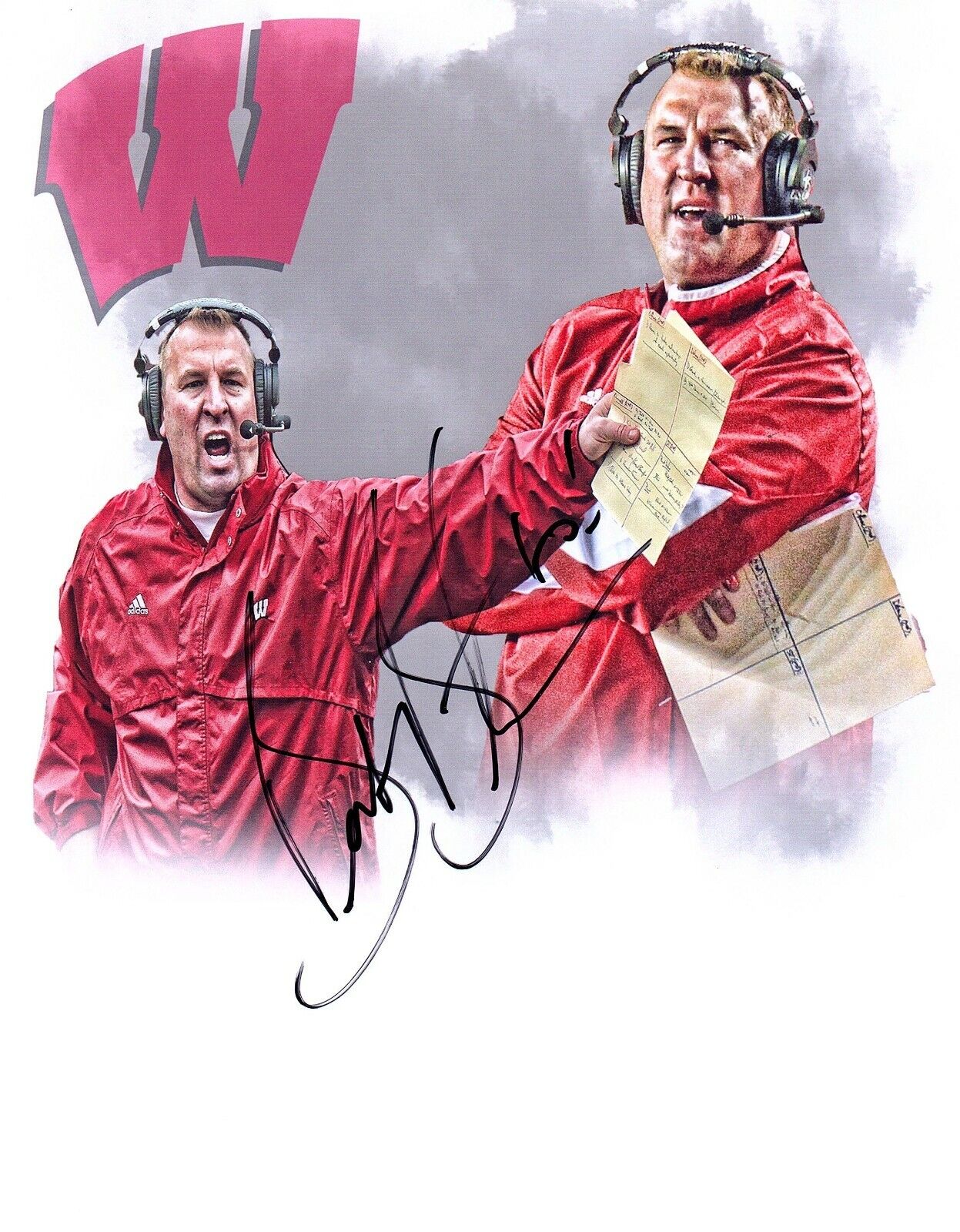 Bret Bielema Wisconsin Badgers signed autographed 8x10 football Photo Poster painting Bucky