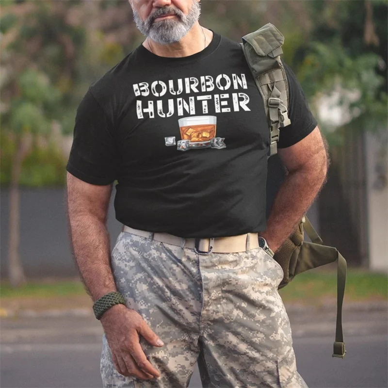 Men‘s Bourbon Printed Short Sleeve T-shirt 