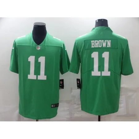 Men's Philadelphia Eagles #11 A. J. Brown Green Vapor Untouchable Limited Stitched Jersey N7EA