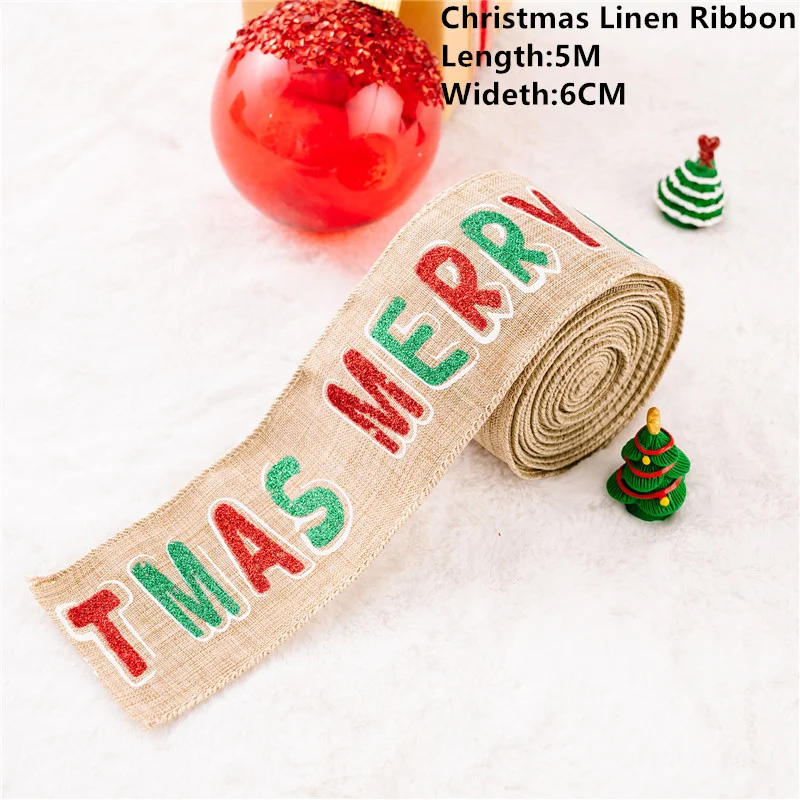 5m Christmas Santa Claus Ribbon Roll 