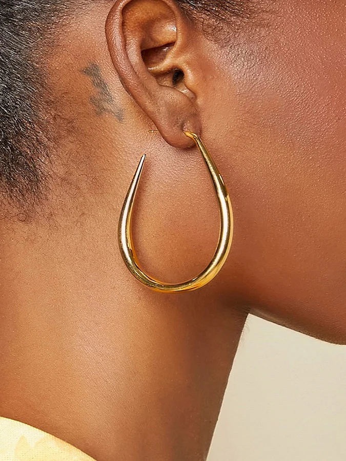 Large hHoop Metal Earrings