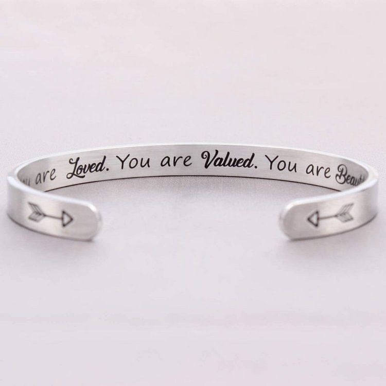 you are loved you are valued you are beautiful bracelet