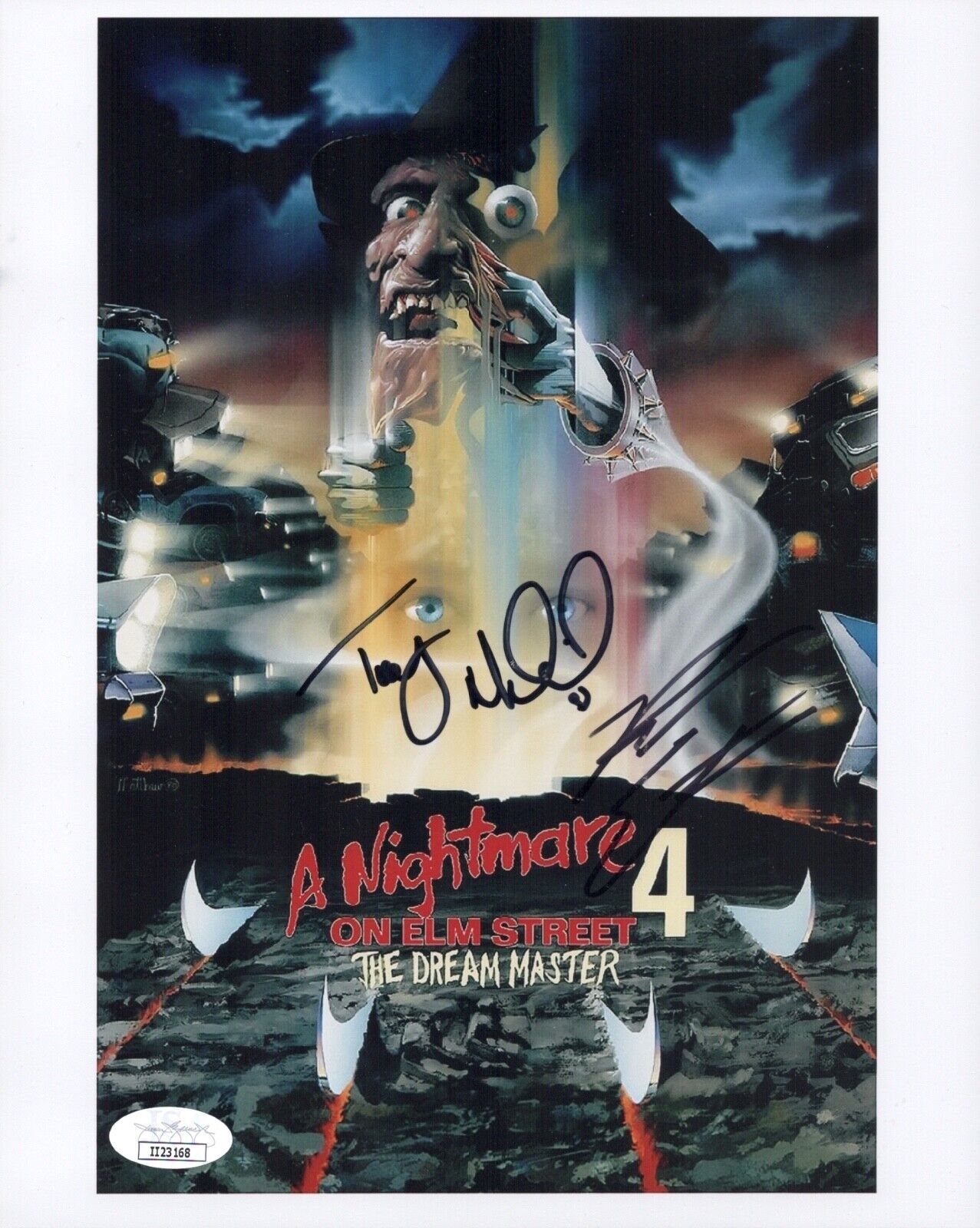 TOY NEWKIRK & RODNEY EASTMAN Signed 8x10 NIGHTMARE ON ELM STREET 4 Photo Poster painting JSA COA