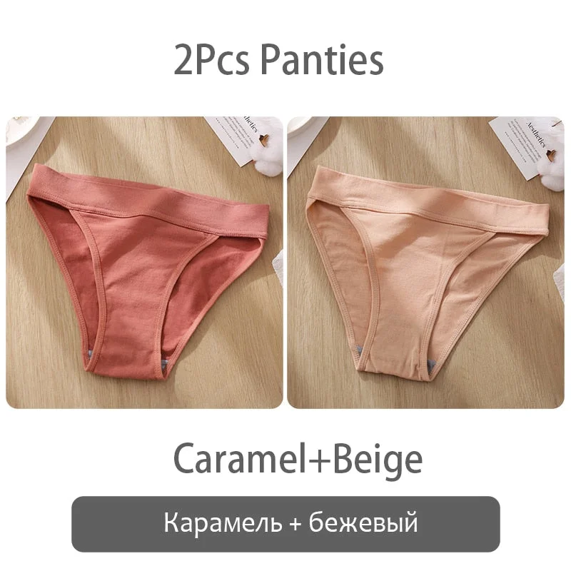 FINETOO Low-rise Women Panties Comfort Ladies Briefs Female Underpants Cotton Crotch Underwear Seamless Bikini Lingerie S-L New