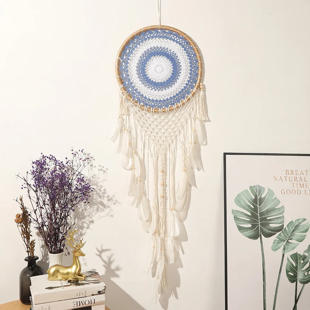 Dream Catcher Wall Hanging Feather Ornament Handwoven