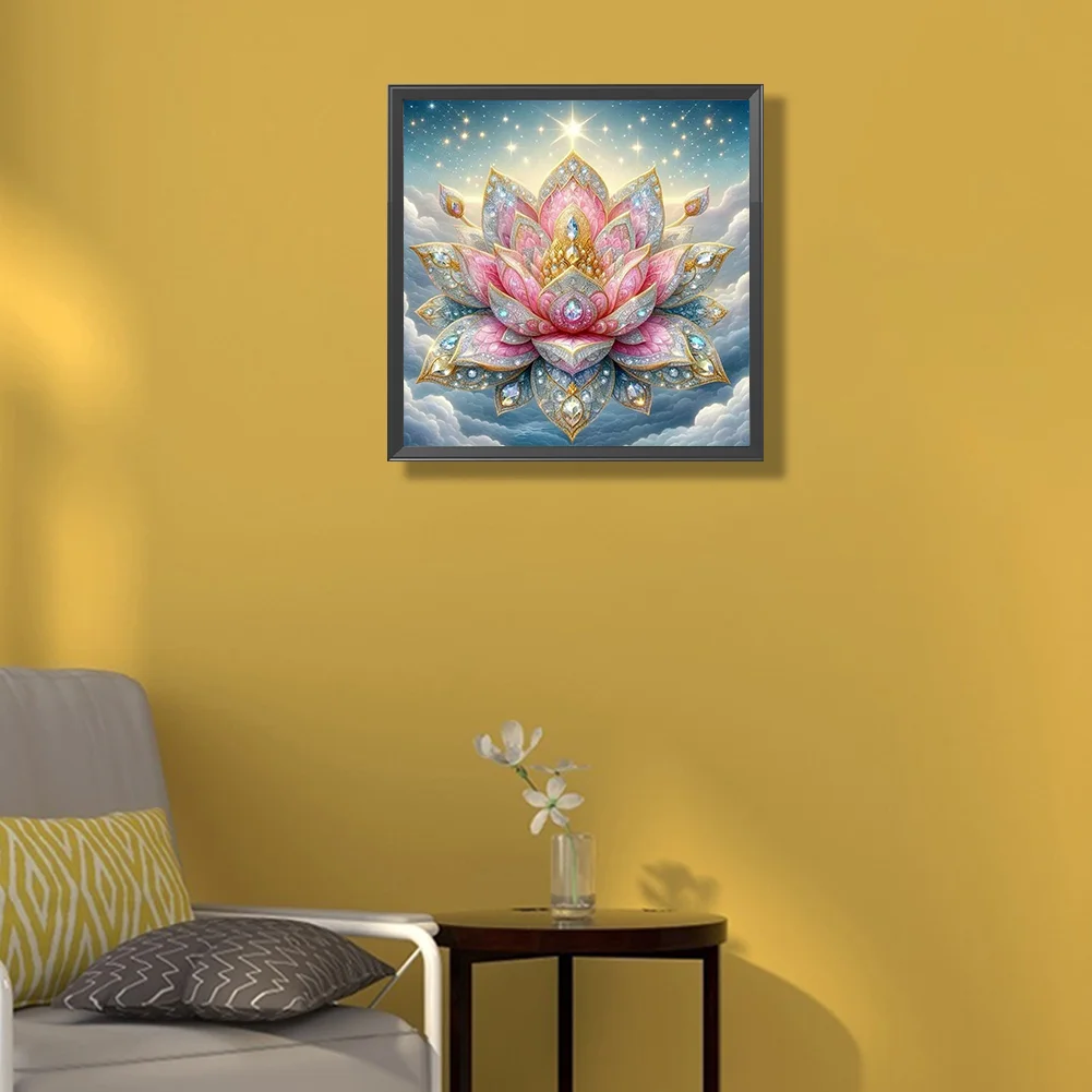 Partial AB Diamond Painting - Full Round Drill - Lotus(Canvas|50*50cm)