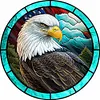4pcs Diamond Painting -DIY Round Drill Stained Glass Animal