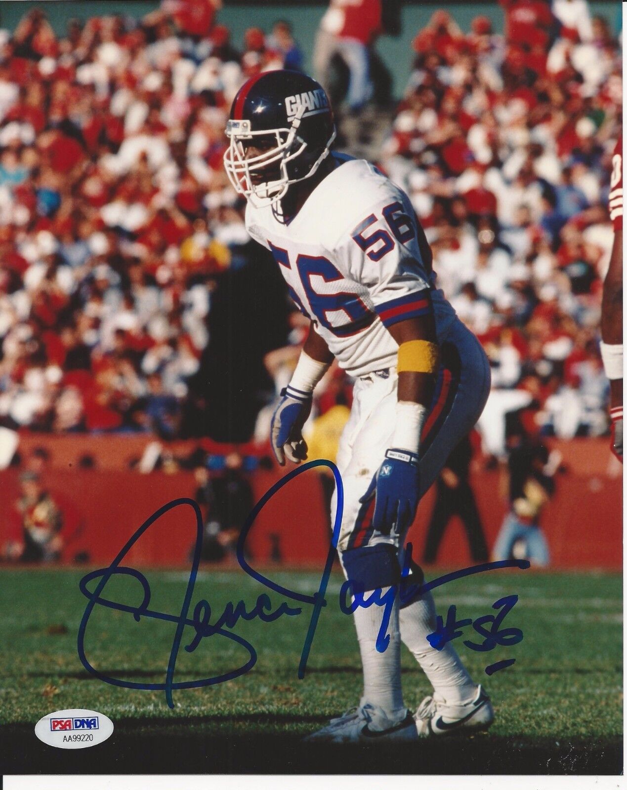 LAWRENCE TAYLOR Signed New York Giants 8x10 Photo Poster painting with PSA COA