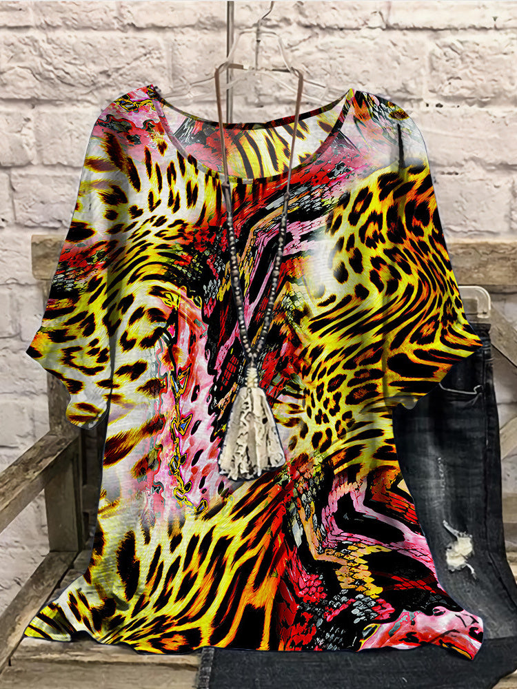 Women Long Sleeve V-neck Graphic Floral Printed Top