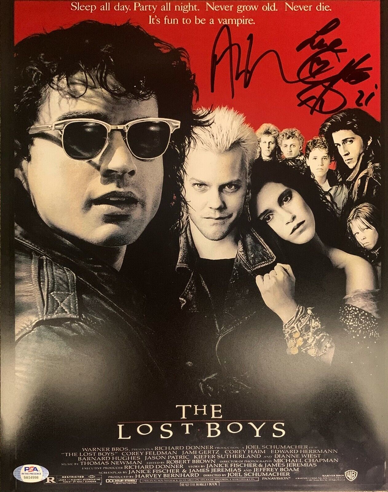 Corey Feldman Alex Winter autographed signed 11x14 Photo Poster painting The Lost Boys PSA COA