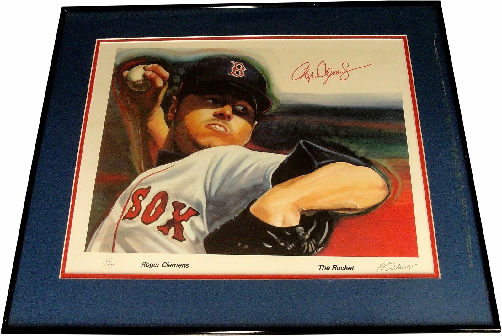 Roger Clemens Hand Signed Auto Framed 11x14