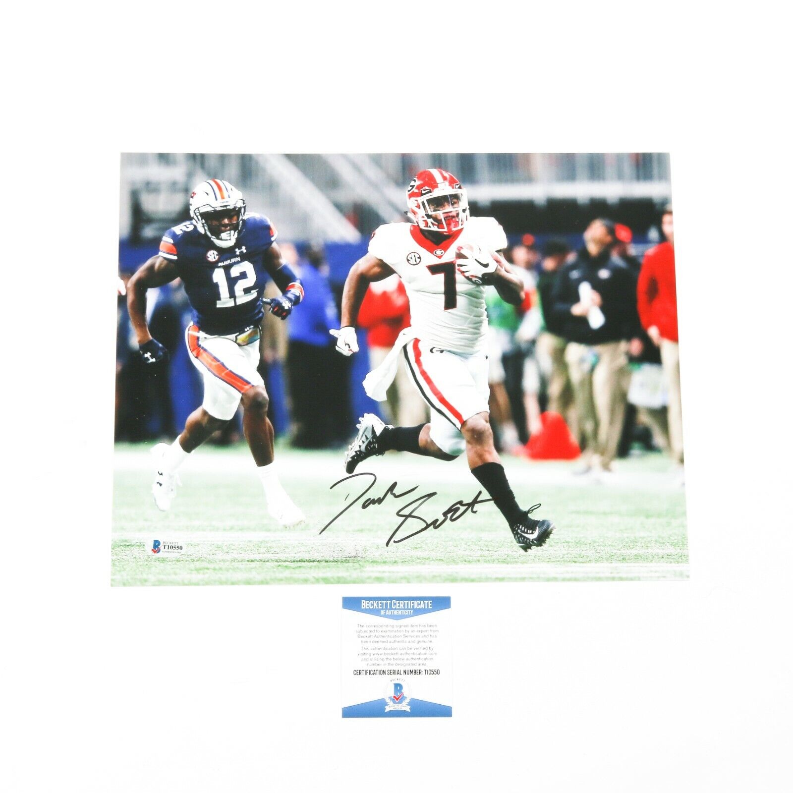 D’Andre Swift Signed 11x14 Photo Poster painting Georgia Bulldogs Signed Swift Signed NFL Draft