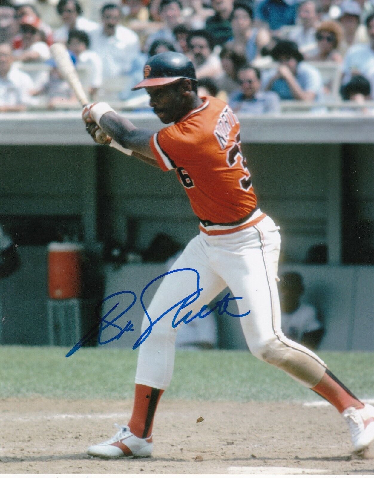 BILL NORTH SAN FRANCISCO GIANTS ACTION SIGNED 8x10