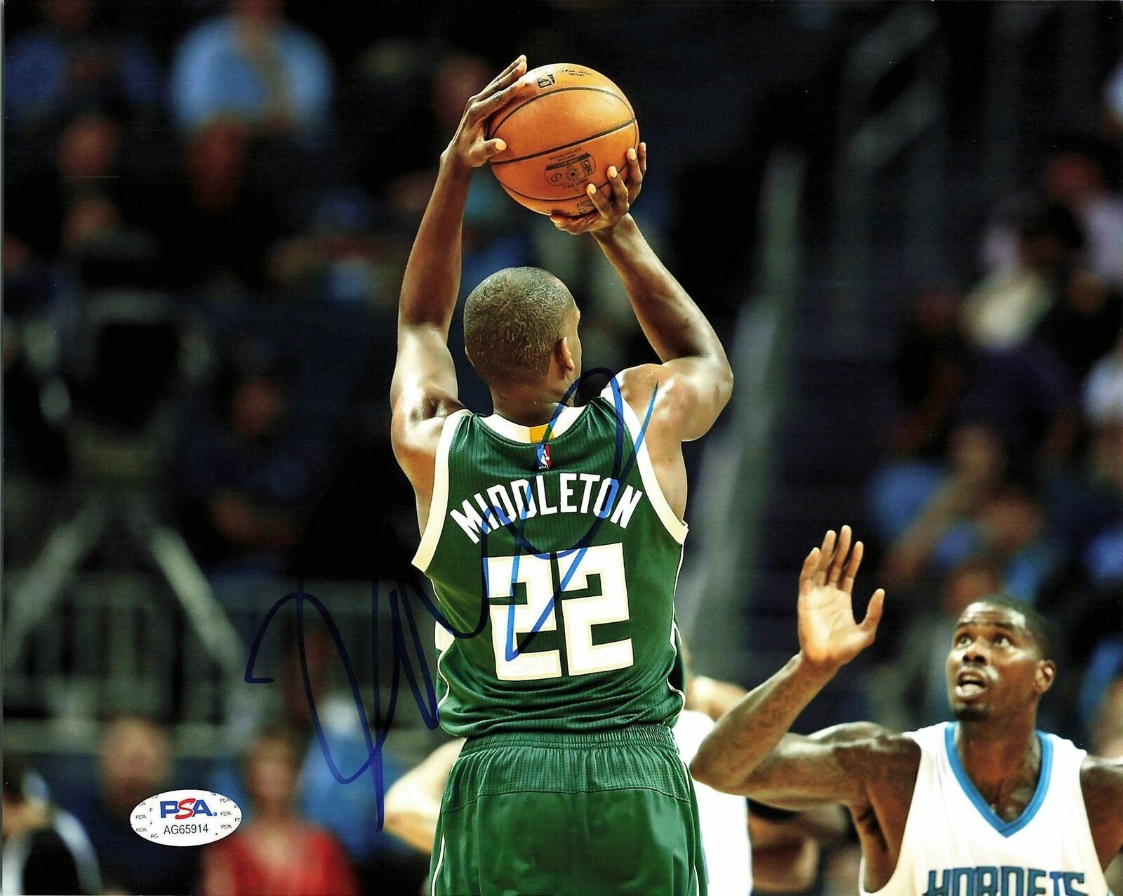 Khris Middleton signed 8x10 Photo Poster painting PSA/DNA Milwaukee Bucks Autographed